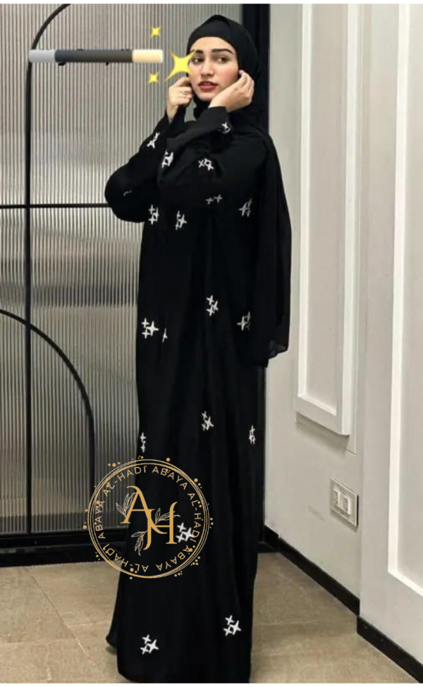 Star Embroidery Abaya