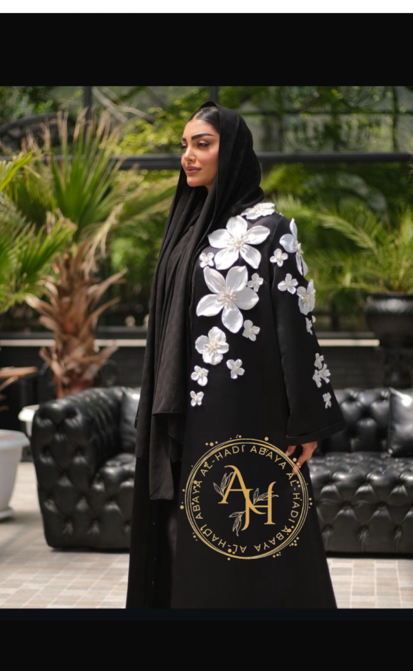 3D Flower abaya