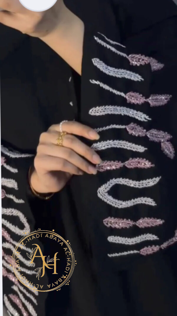 Black abaya with handwork
