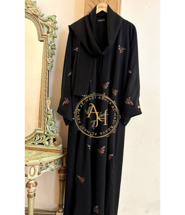 Black embroidery abaya