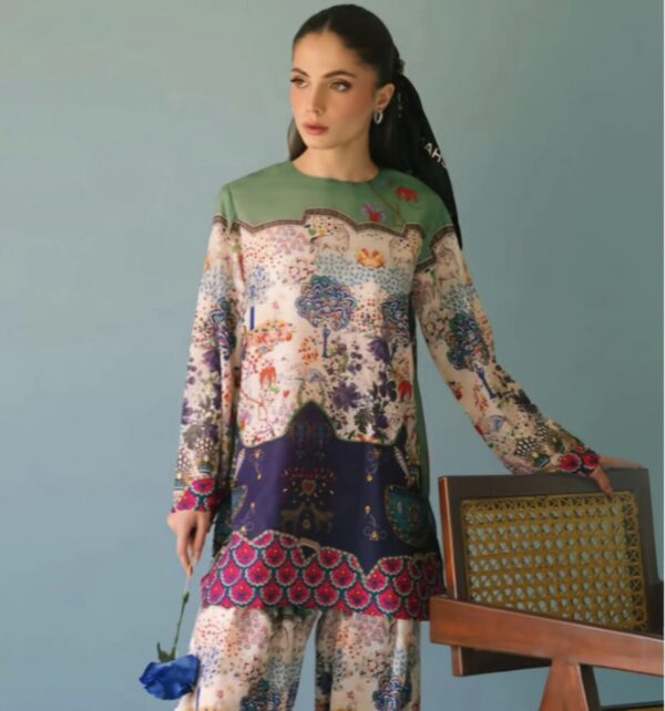 Printed luxe cord set