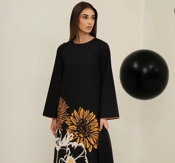 Black Floral cord set